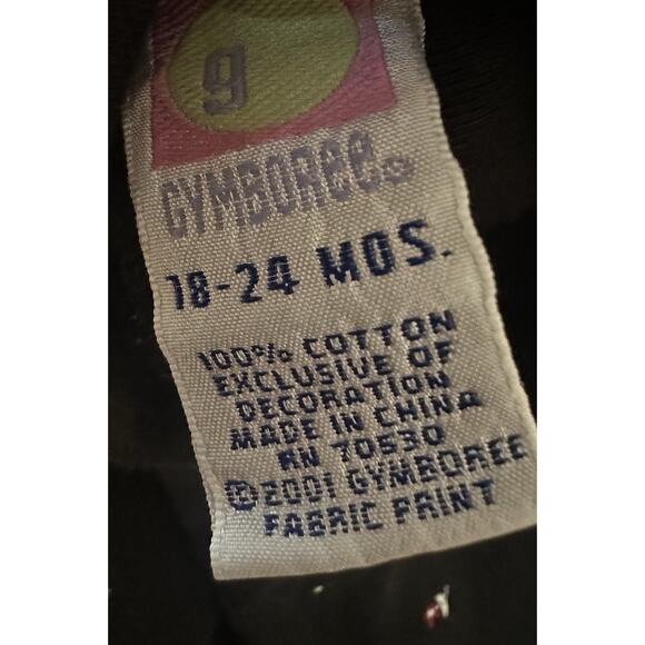 Vintage 2001 Gymboree Black White Red 3 Piece Set 18-24 Months Scotty Dog Flower - Picture 11 of 11